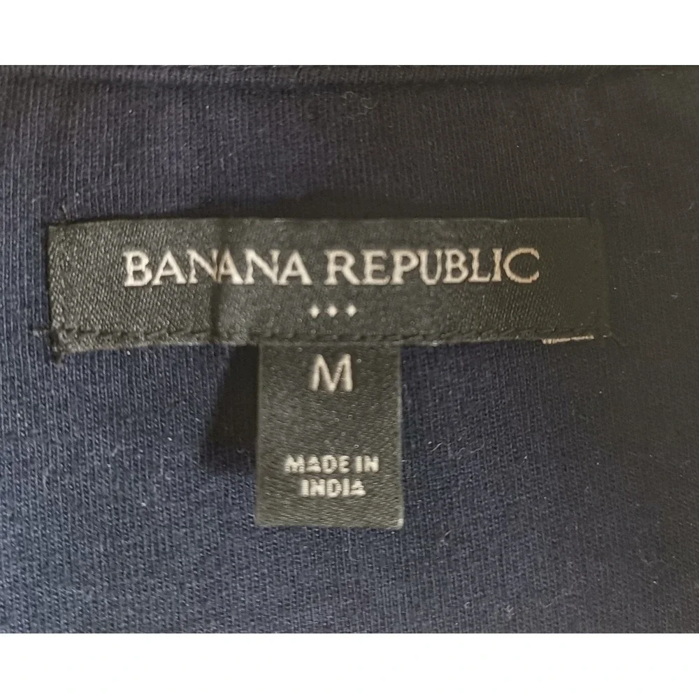 Banana Republic Men's Blue 1/4 Zip Long Sleeve Sweater Size M P2P 22 in